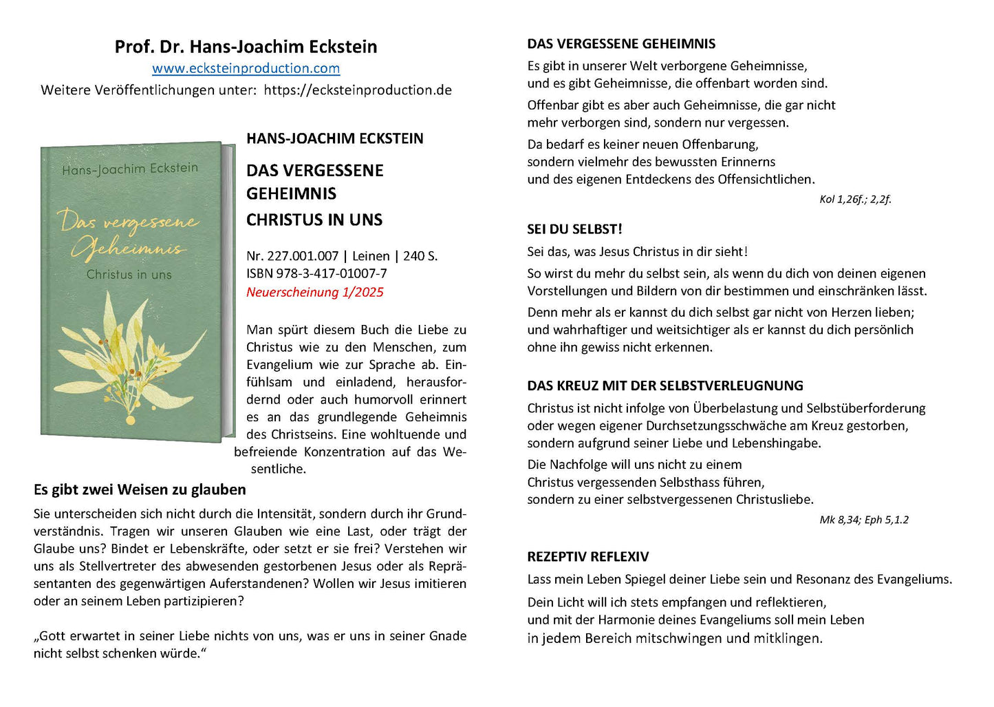 Das vergessene Geheimnis