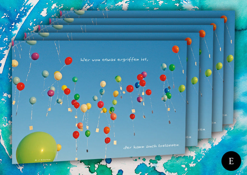 Ergreifen und Loslassen (5 Postkarten-Set)