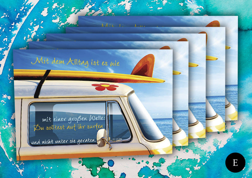 Surfen auf der Welle (5 Karten-Set)
