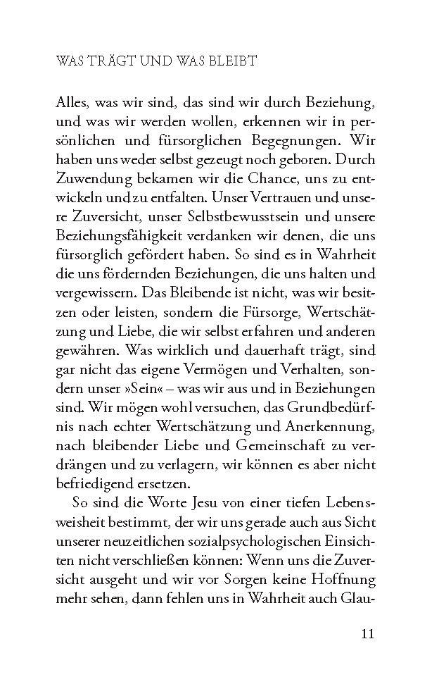 Sorge dich nicht, vertraue (Gedanken, die tragen)