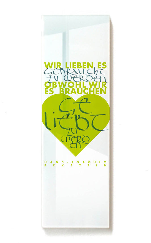 Geliebt - Geschenktafel (auf Acryl gedruckt)