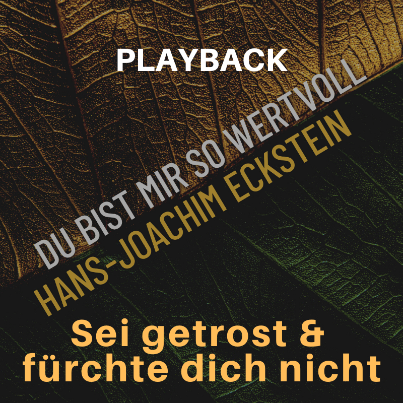 PLAYBACK instrumental Sei getrost und fürchte dich nicht