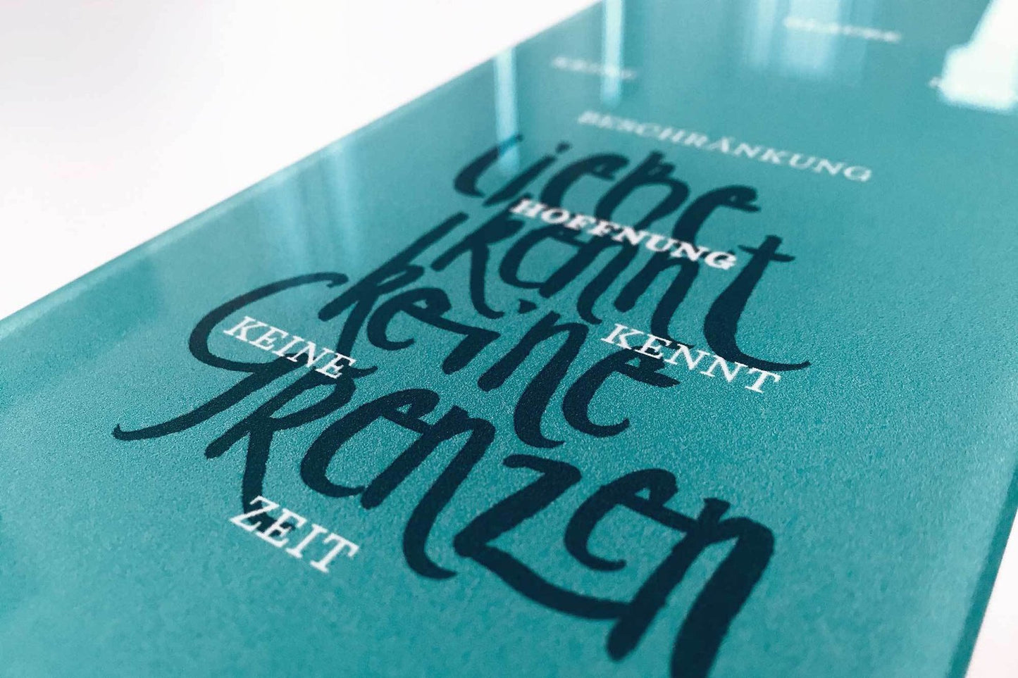 Keine Grenzen-Geschenktafel (auf Acryl gedruckt)