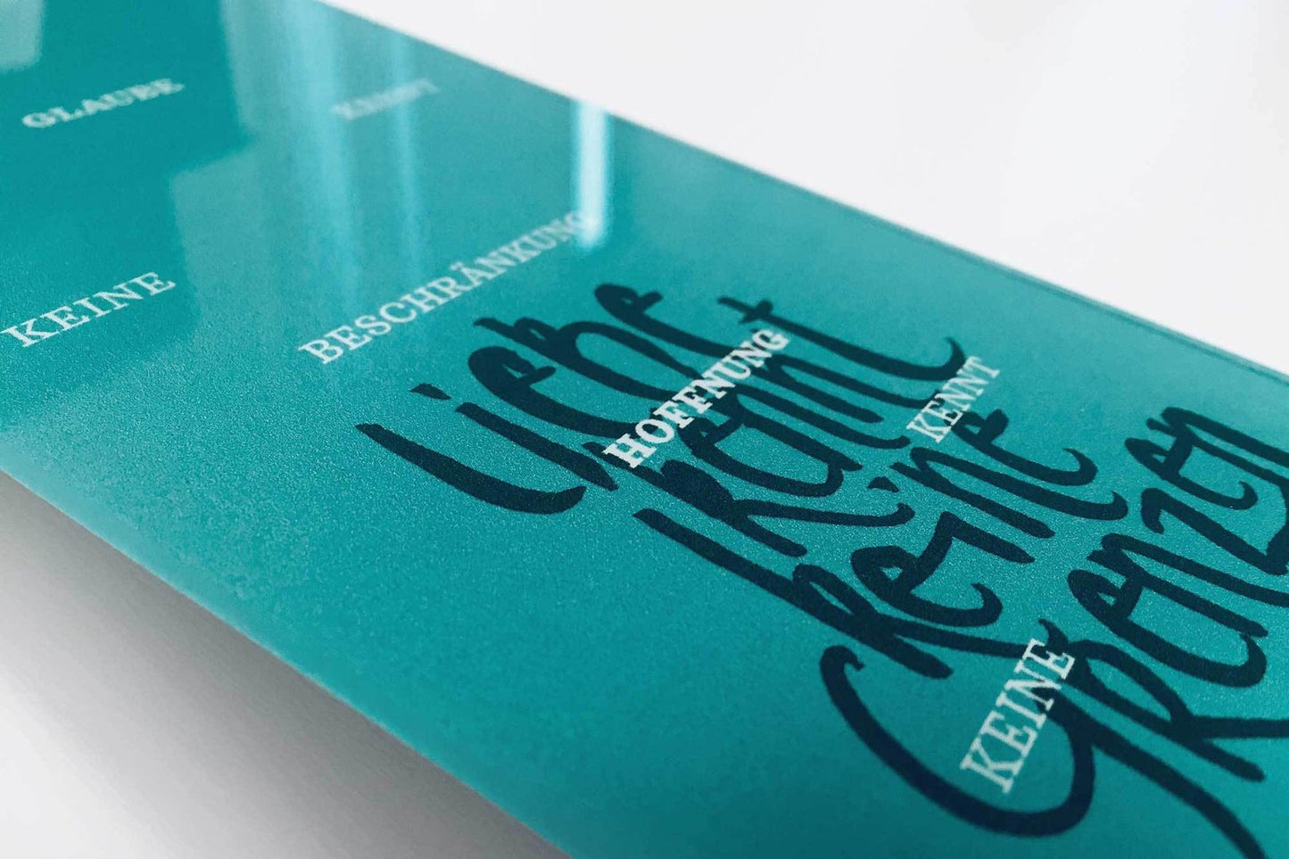 Keine Grenzen-Geschenktafel (auf Acryl gedruckt)