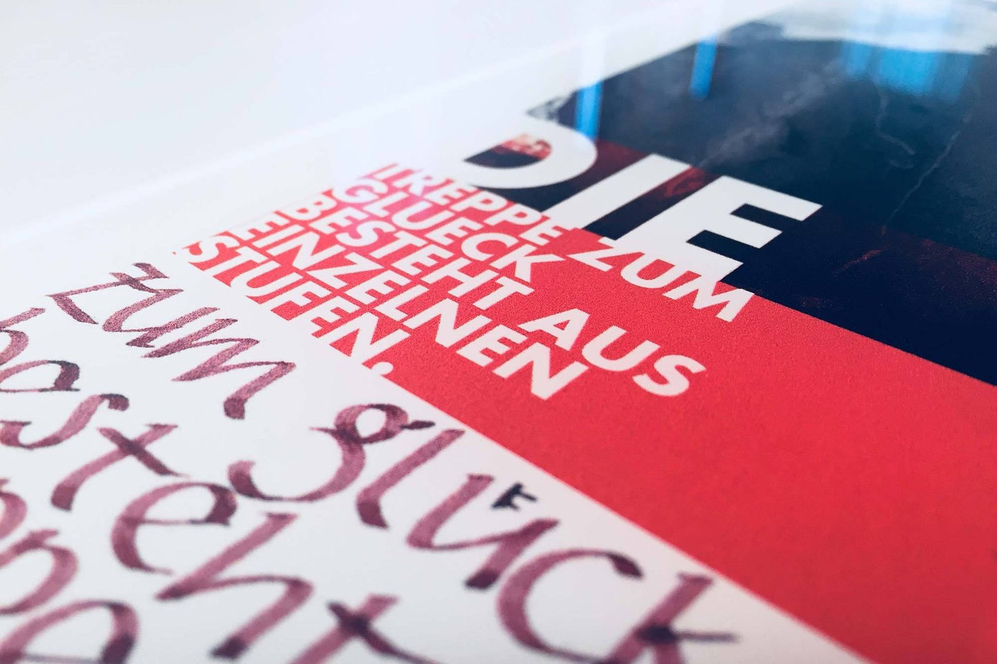 Treppe zum Glueck - Geschenktafel (auf Acryl gedruckt)