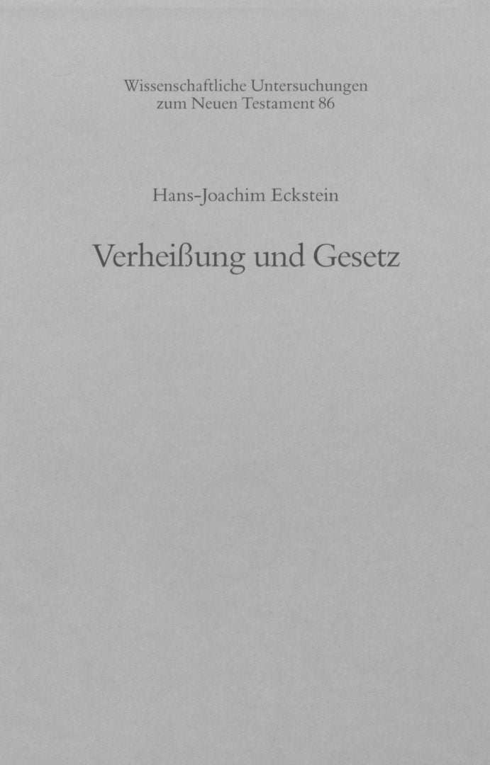 Promise and law Hans-Joachim Eckstein