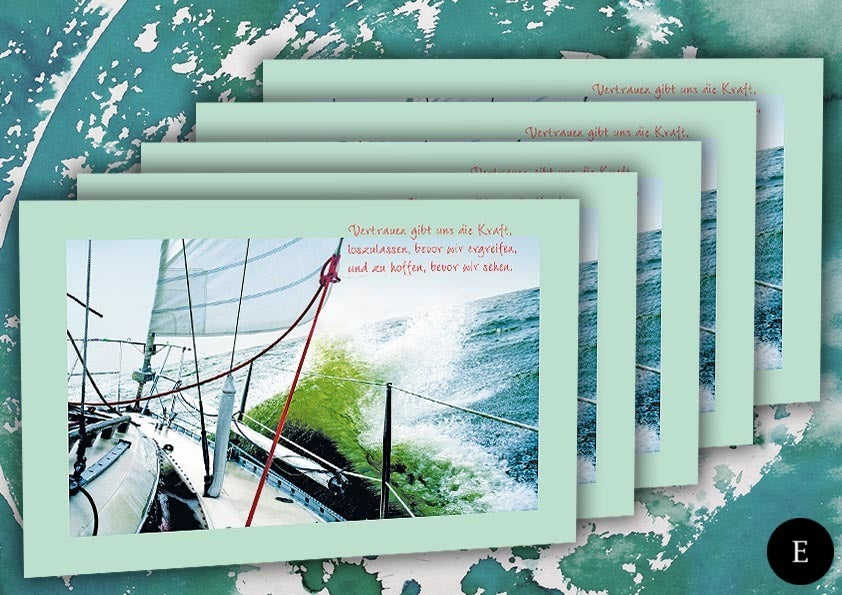 Trust gives us strength (set of 5 postcards)