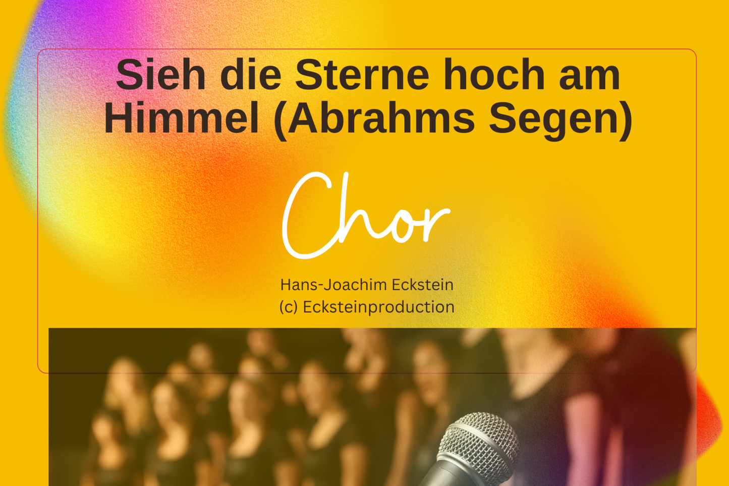 See the stars high in the sky Abrahms blessing (choir) Hans-Joachim Eckstein